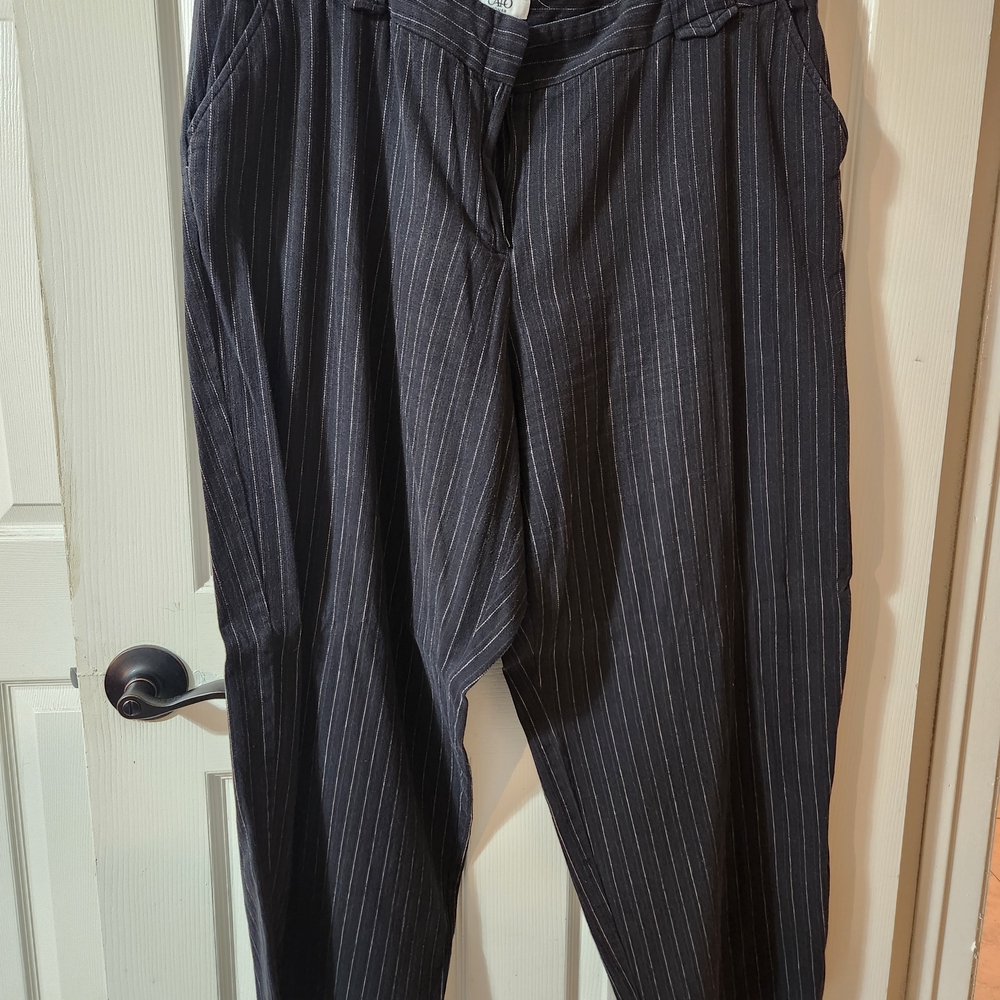 Cato Women's Black Pinstripe Pants